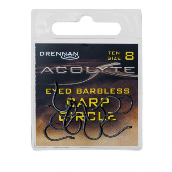 Carlige Drennan - Acolyte Carp Circle Barbless Nr. 8